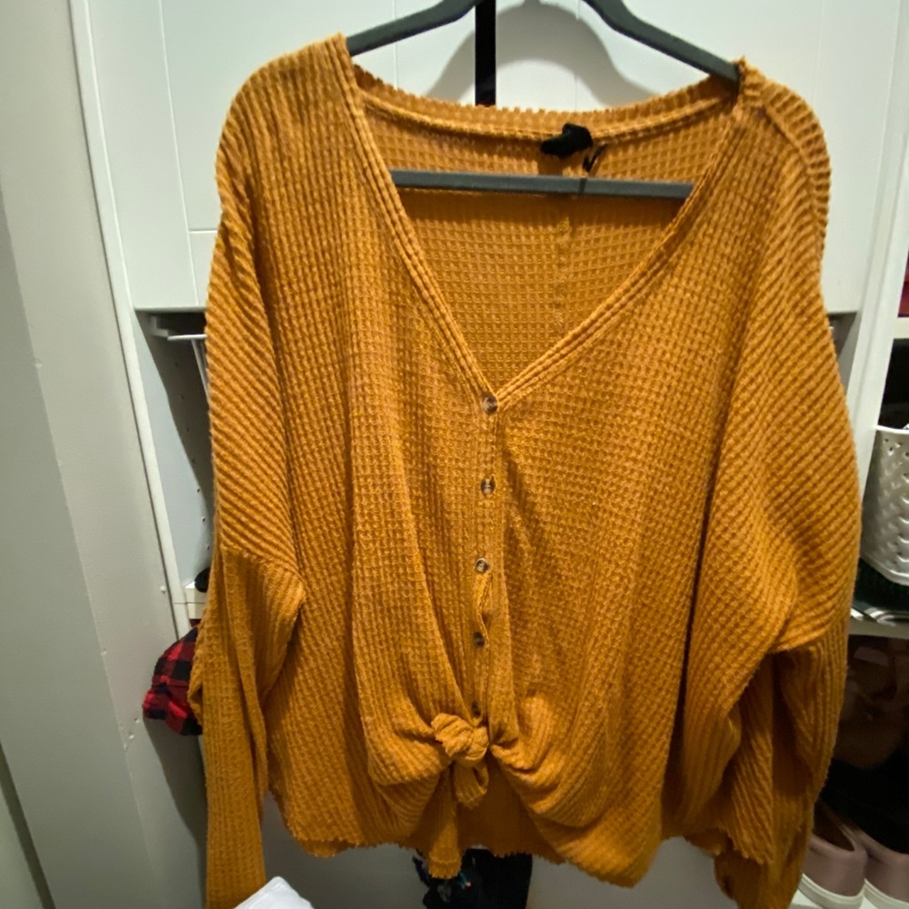 Mustard Tie Cardigan